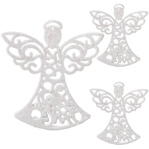  Set Ukrasa za Božićno Drvce - Anđeli 10 cm, 3 komada Slike
