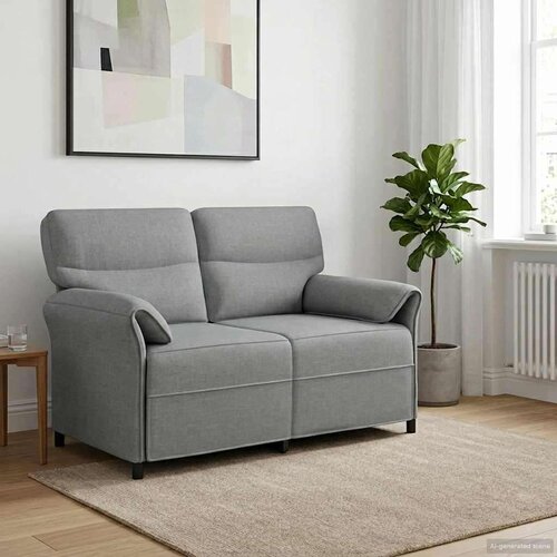 SOFA 100% poliester metalna konstrukcija MDF &Scaron;perploča - Svjetlosiva 2-Sjedalo (120 cm) Cijene
