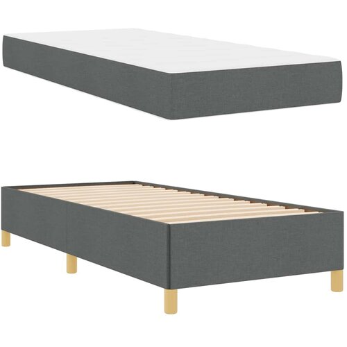  Krevetna konstrukcija Tamno siva 90 x 190 cm tkanina Slike