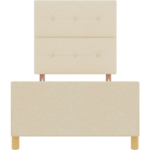  Krevet okvir Krem 100x200 cm Tkanina Slike