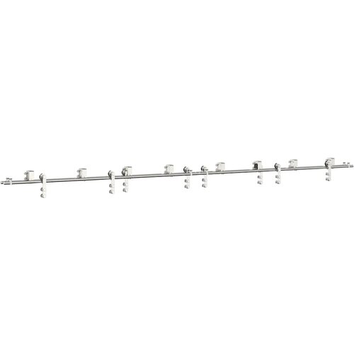 VidaXL Oprema za drsna vrata 400 cm nerjaveče jeklo srebrne barve, (21703635) Slike