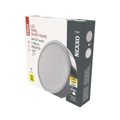  LED svetilo nadometno NEXXO, okroglo, srebrno, 21W, nastavljiva CCT Cene