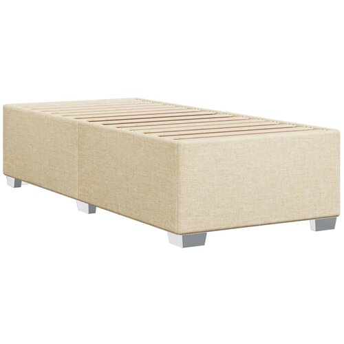  Krevet s oprugama i madracem krem 100 x 200 cm od tkanine Slike