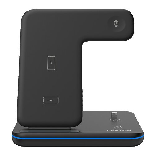 Canyon wireless charger WS-302 15W 3in1 Black Cijene