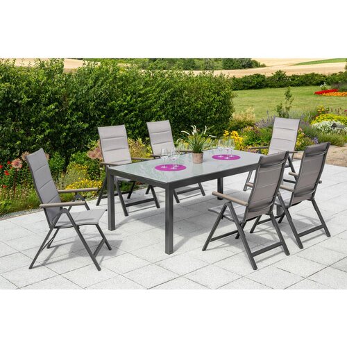 Gardenson vrtni set trivero, 7-Delni, rjava, steklo Slike