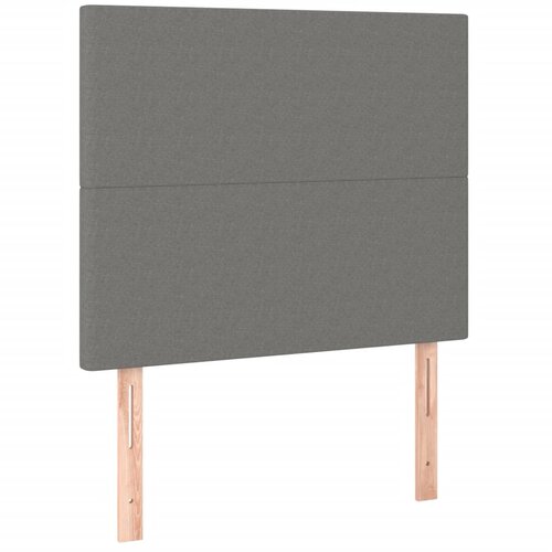  Krevet box spring s madracem LED tamnosivi 120 x 200 cm tkanina Slike