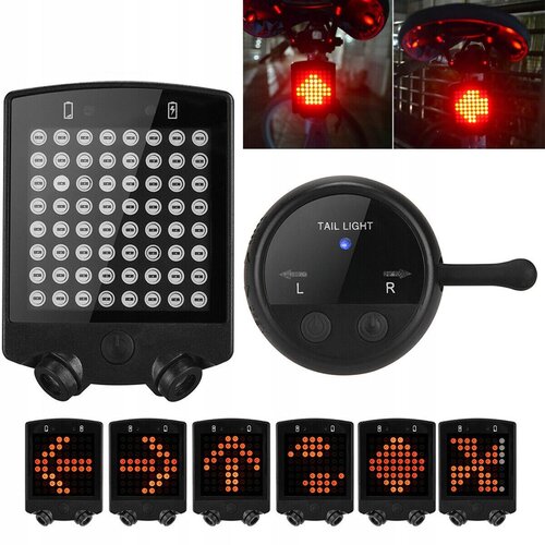 Baterija za bicikl. LED zaslon s funkcijom indikatora i USB laserski projektor Slike
