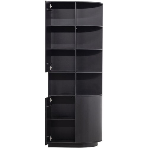 WOOOD Crna modularna biblioteka od masivnog bora 346x210 cm Finca &amp;ndash; Slike