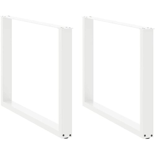  Noge za blagovaonski stol U-oblik 2 kom Bijele 100 x (72-73) cm Čelik Cijene