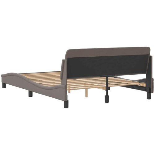  Okvir za krevet Dover smeđesivi 120 x 200 cm od tkanine Slike
