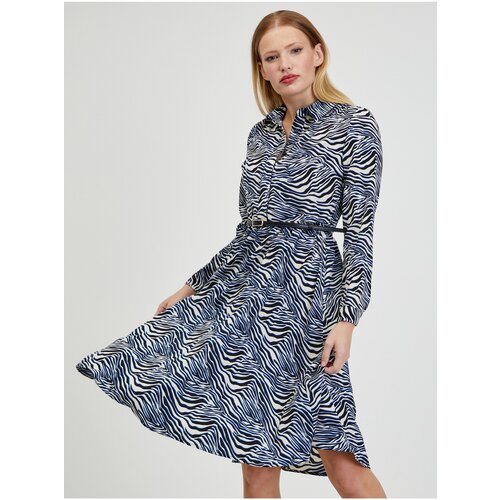 Orsay Blue &amp;amp; White Women Patterned Dress - Women Slike