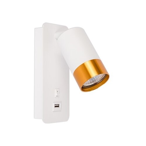  Zidno spot svetlo sa USB punjačem 1xGU10/35W/230V belo/zlatno Slike