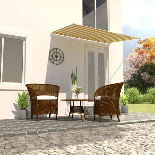 vidaXL tenda na uvlačenje 200 x 150 cm žuto-bijela Cijene