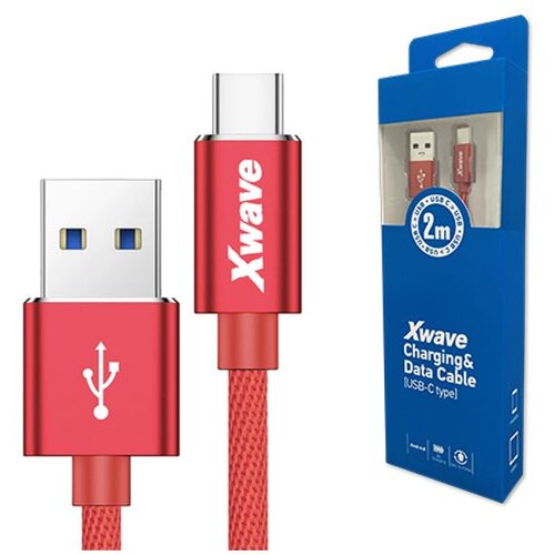 X Wave kabl usb 3.1 na tip-c 3.1 muško-muški 2M 3A,AI,upleteni crveni Cene