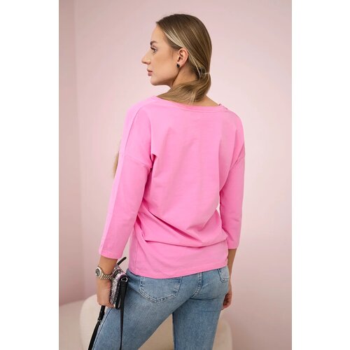 Kesi Light pink blouse with a V-neck Cijene