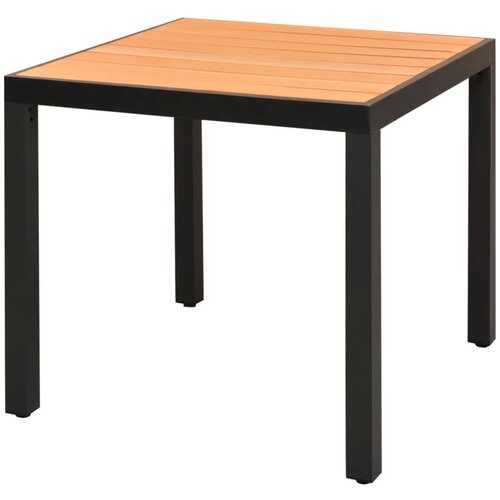 In Vrtni stol smeđi 80 x 80 x 74 cm aluminijum i WPC Slike