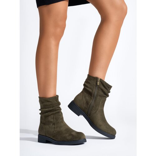 Shelvt Dark green women&amp;#039;s cowboy boots Slike