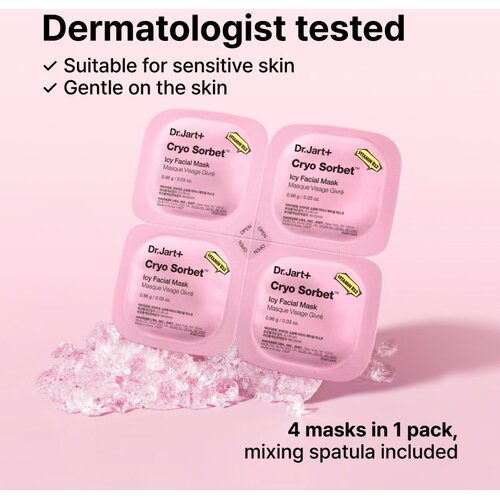 Dr.Jart+ Cryo Sorbet Icy Facial Mask vlažilna maska s hladilnim učinkom 3.06 g Slike