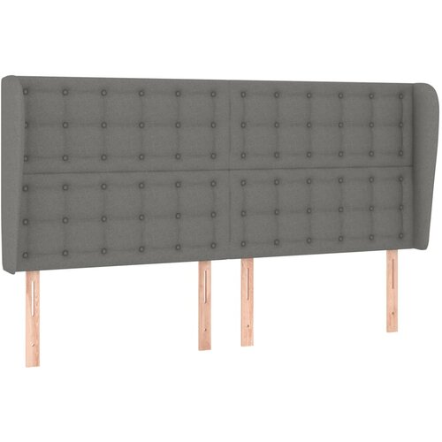 Maison Chic vzglavna omarica - nočna omarica - posteljna omarica z u&amp;scaron;esi temno sivo 203x23x118/128 cm blago, (21708735) Slike