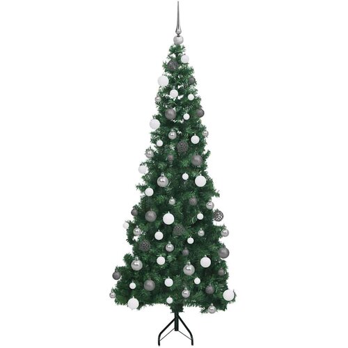 VidaXL Korner Umjetno Božićno Drvo Zelena 180 cm PVC i metal Slike