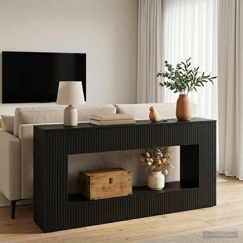  Konzolna stolica Crna 155 x 29 x 74 cm Konstrukcijsko drvo Cijene