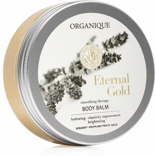 Organique Eternal Gold Smoothing Therapy posvetlitveni in vlažilni balzam za telo z 24-karatnim zlatom 200 ml