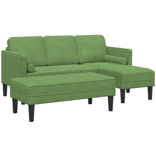  Set sofe s jastukom 2 pcs Svijetlo zelena Poliester Cene