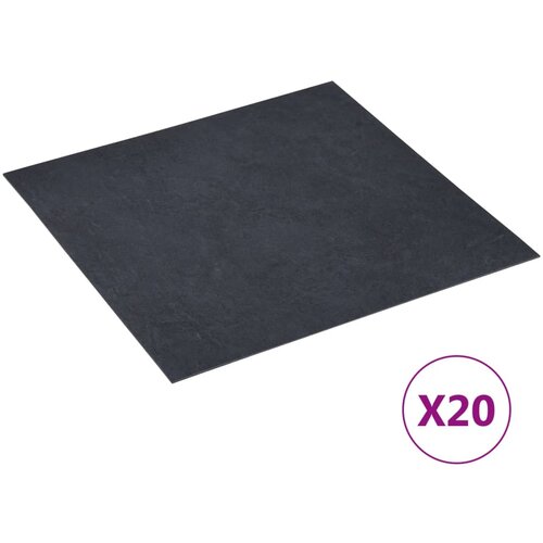 vidaXL Samolepilne talne plošče 20 kosov PVC 1,86 m² črn marmor Cene