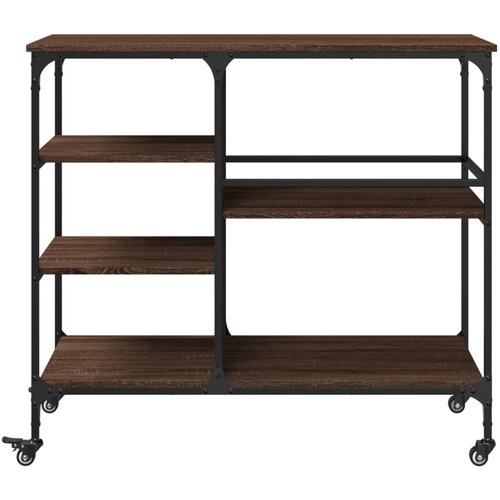  Kuhinjska kolica boja hrasta 100x45x89,5 cm konstruirano drvo Slike