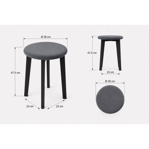 Tabure KUBE prečnik 36 cm beli/bež Slike