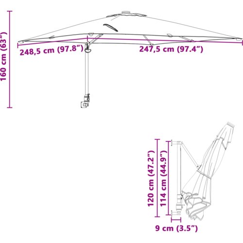 vidaXL Suncobran za dvorište Zeleni Poliester 300 cm x 300 cm Sklopivi Cijene