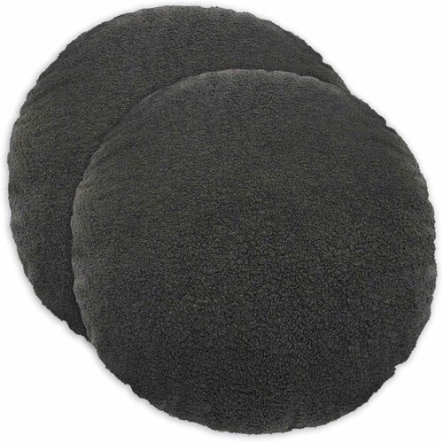  Presvlaka za jastuk 2 pcs HEERLEN Tamnosiva Ø 50 cm Bouclé Cene