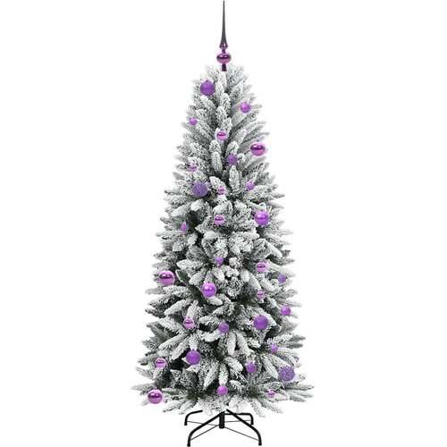 VidaXL Umjetno božićno drvce s stalakom Bijelo 63 x 63 x 150 cm Slike