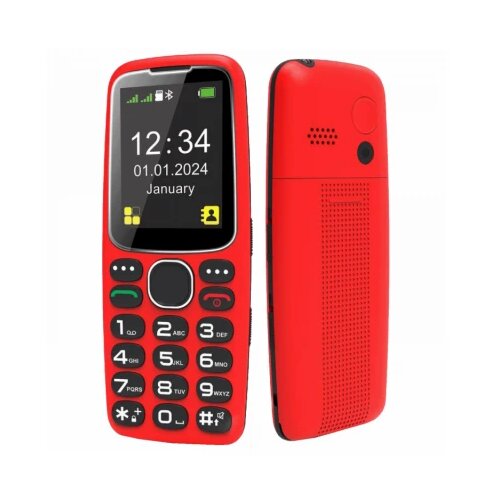 Mean IT Telefon mobilni, 2.4" ekran, SOS dugme, crni - Senior 10 Plus, Crveni Cene