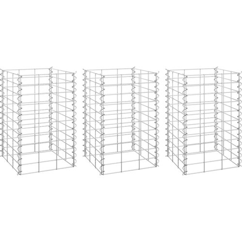 vidaXL gabionske povišene gredice 3 kom 30 x 30 x 50 cm željezne Cijene