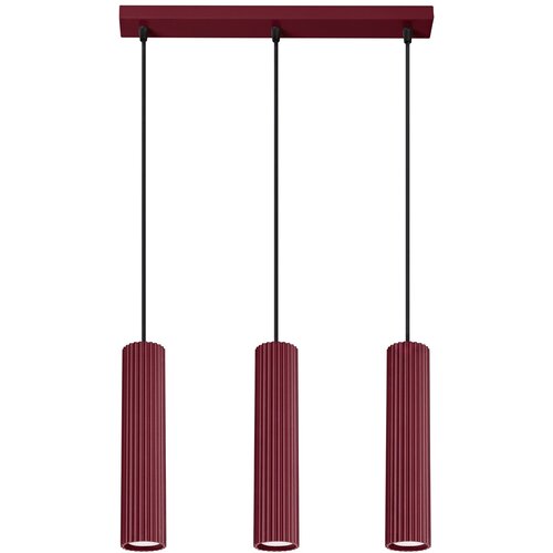 Sollux Lighting Viseča svetilka KARBON 3L burgund, (5000352133) Cene