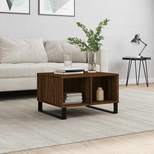  Stolić za kavu Smeđa hrasta 60x50x36,5 cm konstruirano drvo Cijene