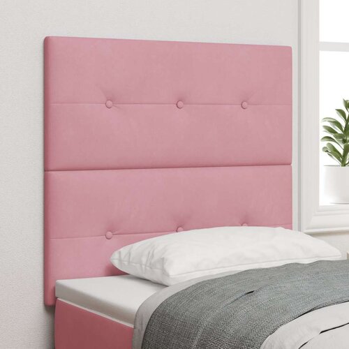  Naslon za glavo s gumbi, tufted, roza, 100 cm, žamet, (22051275) Slike