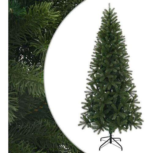 VidaXL Umjetno božićno drvce s stalakom Zelena 240 cm PVC, PE i čelik Slike