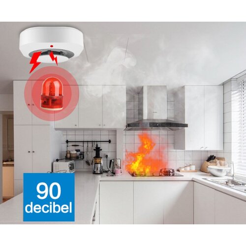 Gembird smart-smoke gmb GD008 zigbee smoke detector sensor 80DB alarm fire smart smoke detector wifi 43775 Cene