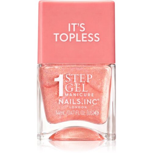 Nails Inc. It&rsquo;s Topless gel lak za nokte za dugotrajni efekt nijansa Millie Peach Iridescent 14 ml Cijene
