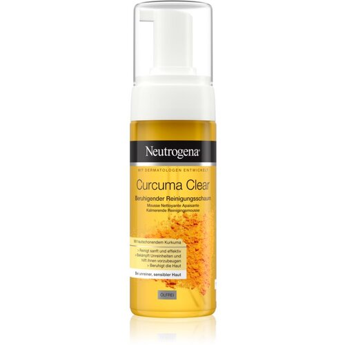 Neutrogena curcuma clear cleansing mousse pomirjujoča čistilna pena za občutljivo kožo z aknami 150 ml za ženske Slike