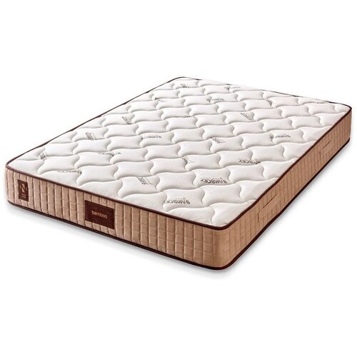 Hanah home Bamboo 90x190 cm Single Size Middle Firm Mattress WhiteBeigeBrown Mattress Cene