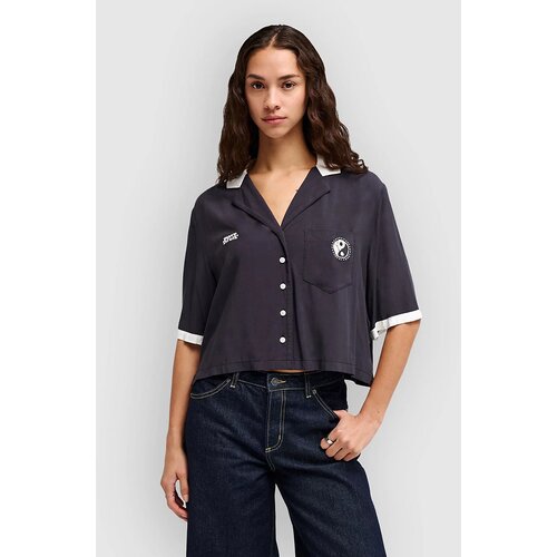 Rvca Dalas Bowling Shirt washed black Slike