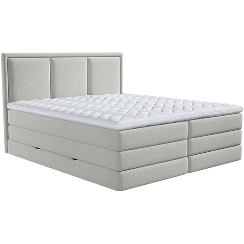 MID.YOU POSTELJA BOXSPRING 160 cm x 200 cm , tekstil svetlo siva Cene