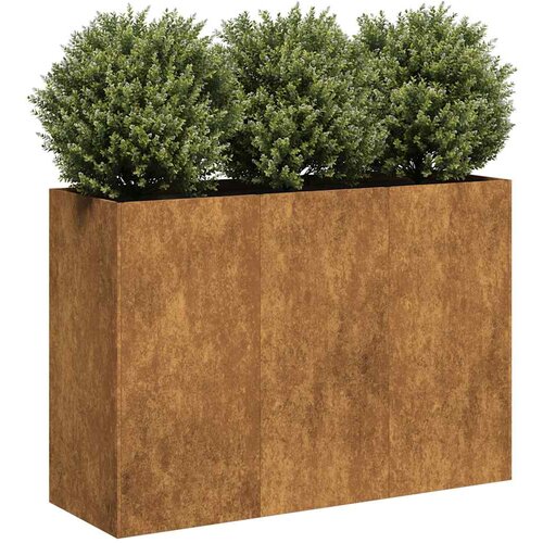 vidaXL Planter Rusty 120x40x80 cm Vremensko odporno jeklo Cene