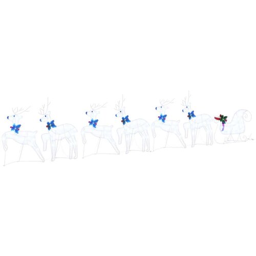 VidaXL LED irvasi 7 pcs Bijelo tkanina Slike
