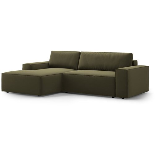 Micadoni Zelena raztegljiva kotna sedežna garnitura iz tkanine boucl&amp;eacute; (levi kot) Jodie &amp;ndash; Home Slike