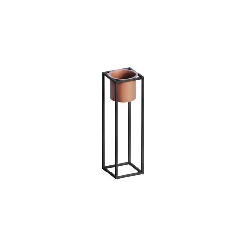 Wallxpert Dekorativna saksija GED-023-B, 15x50 cm, Crna-terakota Slike