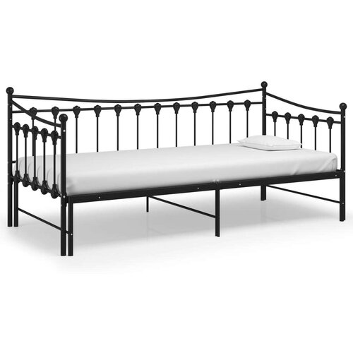 VidaXL okvir za krevet na razvlačenje crni metalni 90 x 200 cm Slike
